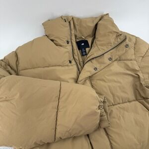 H&M Wildlands Scenery Beige Puffer Jacket Men's M Water Repellent Windproof